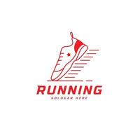 in esecuzione scarpa simbolo logo, maratona torneo logptype modello. fitness, atleta formazione per vita simbolo, scarpa icona vettore