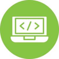il computer portatile codice vettore icona design