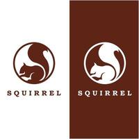 scoiattolo logo e vettore con slogan design