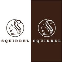 scoiattolo logo e vettore con slogan design