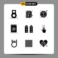 9 creativo icone moderno segni e simboli di negozi Casa supporto edifici piattaforma modificabile vettore design elementi