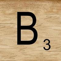 acquerello illustrazione di lettera B nel scarabeo alfabeto. di legno scarabeo piastrelle per comporre il tuo proprio parole e frasi. vettore
