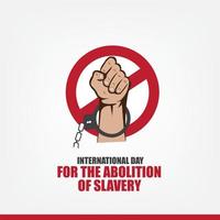 vettore illustrazione di internazionale giorno per il abolizione di schiavitù. semplice e elegante design
