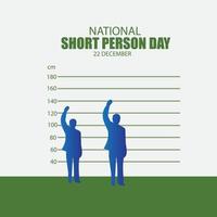 vettore illustrazione di nazionale corto persone giorno. semplice e elegante design