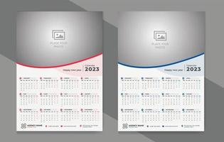 parete calendario modello 2023 vettore