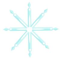vettore illustrazione di un' fiocco di neve nel blu colore con modelli e acuto suggerimenti