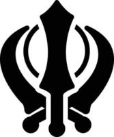 khanda vettore icona design