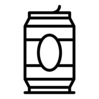birra lattina può icona schema vettore. fabbrica di birra serbatoio vettore
