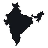 indiano carta geografica icona, semplice stile vettore