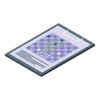 tavola gioco icona isometrico vettore. in linea scacchi vettore