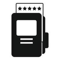 cartella Prodotto revisione icona semplice vettore. in linea valutazione vettore
