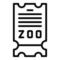zoo carta icona schema vettore. animale film vettore