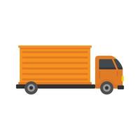 pacco camion consegna icona piatto isolato vettore