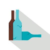 bottiglie icona, piatto stile vettore