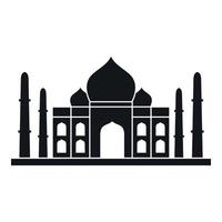taj Mahal icona, semplice stile vettore