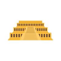 grande Egitto tempio icona piatto isolato vettore