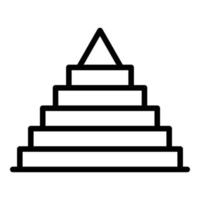 scena piramide icona schema vettore. deserto Cairo vettore