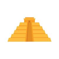 maya piramide icona piatto isolato vettore