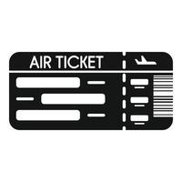 aereo biglietto icona semplice vettore. aria volo vettore