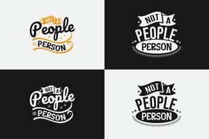 non un' persone persona lettering maglietta design vettore