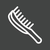 spazzola per capelli linea rovesciato icona vettore