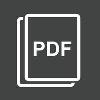 immagine come PDF linea rovesciato icona vettore