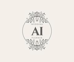 ai iniziali lettera nozze monogramma loghi collezione, mano disegnato moderno minimalista e floreale modelli per invito carte, Salva il Data, elegante identità per ristorante, boutique, bar nel vettore