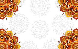 modello di sfondo con design pattern mandala vettore