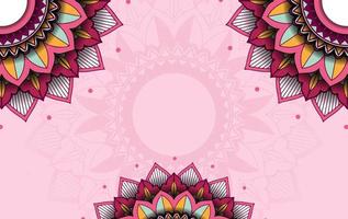 modello di sfondo con design pattern mandala vettore