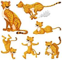 set di personaggio dei cartoni animati di ghepardo