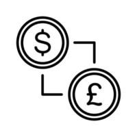 icona di cambio valuta vettore