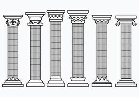 Set di colonne corinzie vettore