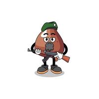 personaggio cartone animato di choco patata fritta come un' speciale vigore vettore