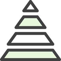 piramide grafico vettore icona design