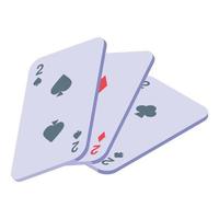 giocare carte icona isometrico vettore. carta poker vettore