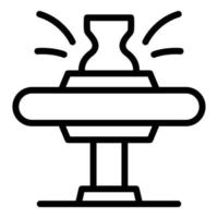 vaso ceramica icona schema vettore. laboratorio classe vettore