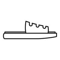 velcro sandalo icona schema vettore. estate calzature vettore