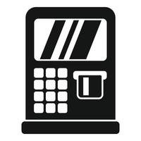 banca ATM icona semplice vettore. i soldi trasferimento vettore