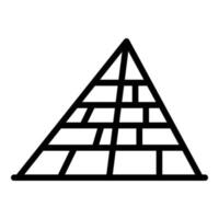 Africa piramide icona schema vettore. antico Egitto vettore