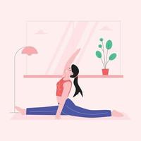 un' piatto illustrazione di meditazione vettore