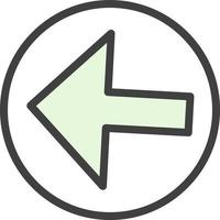 freccia alt cerchio sinistra vettore icona design