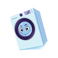 vettore di lavaggio macchina cartone animato personaggio