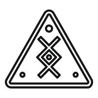 piramide amuleto icona schema vettore. esoterico religione vettore