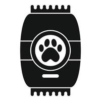 pacchetto cane cibo icona semplice vettore. animale domestico alimentazione vettore