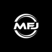 mfj lettera logo design nel illustrazione. vettore logo, calligrafia disegni per logo, manifesto, invito, eccetera.