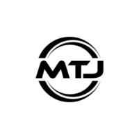 mtj lettera logo design nel illustrazione. vettore logo, calligrafia disegni per logo, manifesto, invito, eccetera.