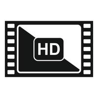 HD film icona semplice vettore. cinema video vettore