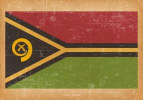Vecchia bandiera grunge del Vanuatu vettore