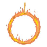 squillare di fuoco icona, cartone animato stile vettore