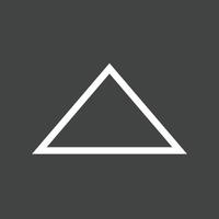 triangolo freccia su linea rovesciato icona vettore